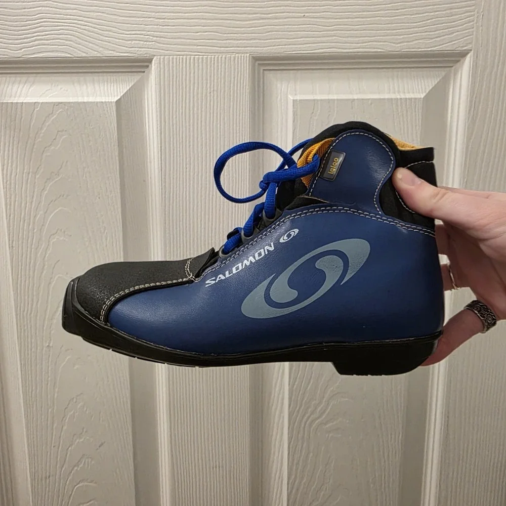 Salomon Blue Black‎ Igloo Cross Country Ski Lace Up Ankle Boots Size 4